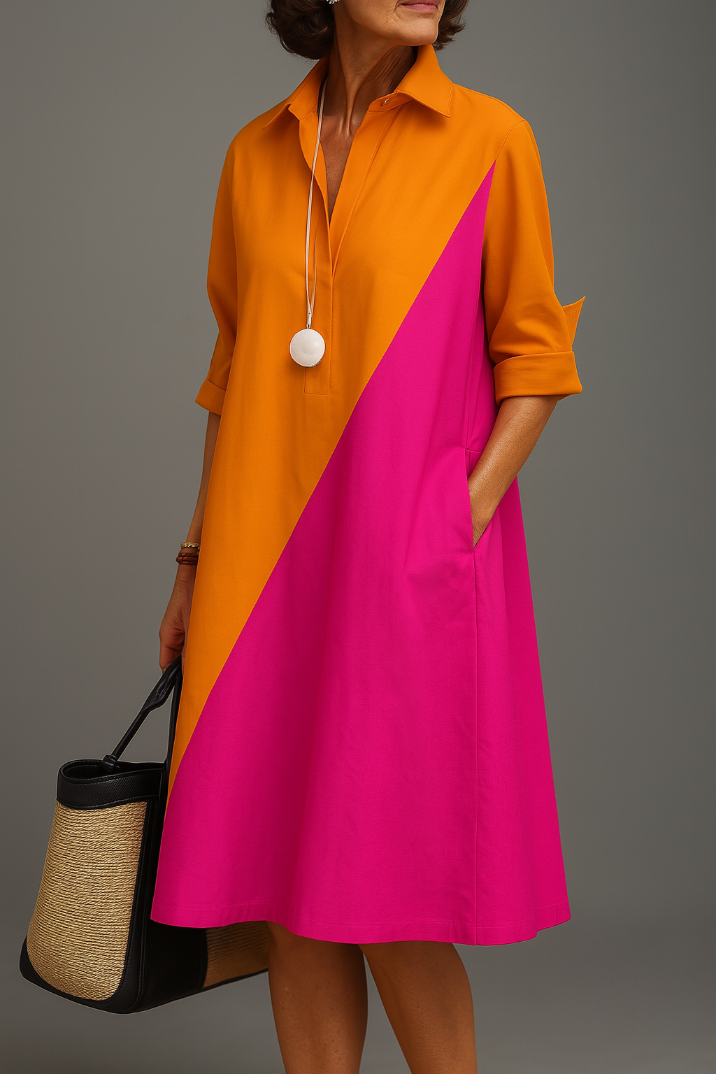 Solandra™ Colourblock Shirt Dress
