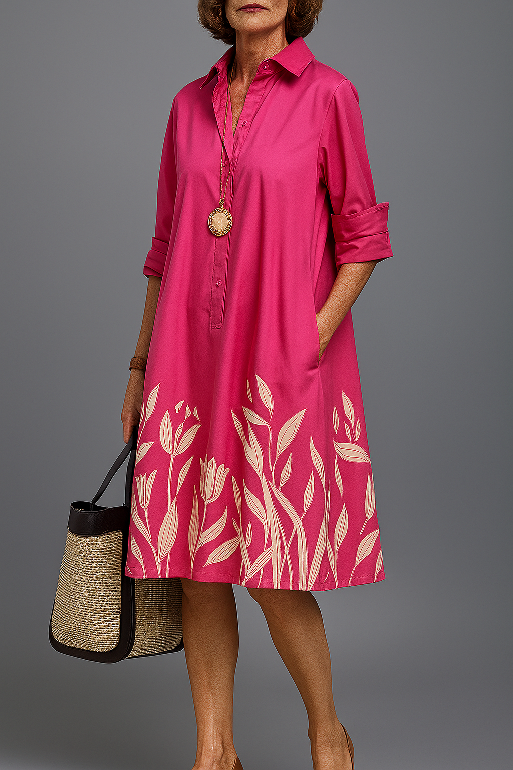 Rosavita™ Blossom Hem Shirt Dress