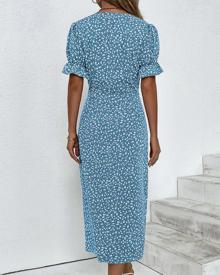 Blossomveil™ Midi Wrap Dress