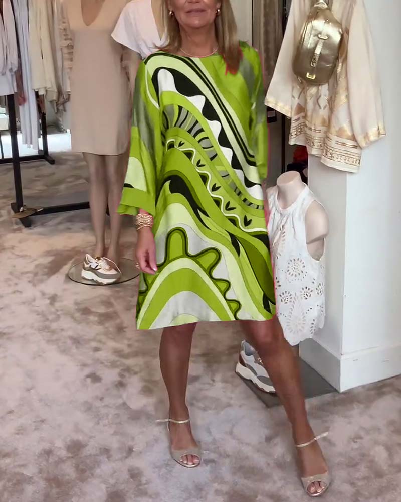 Vibrara™ Abstract Shift Dress