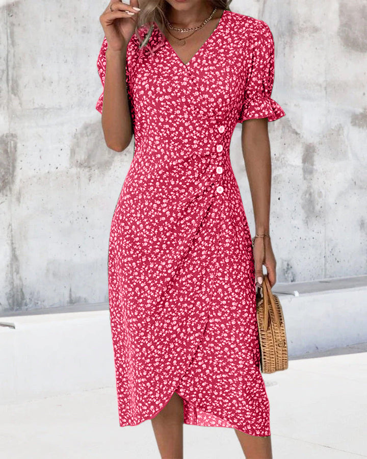 Blossomveil™ Midi Wrap Dress