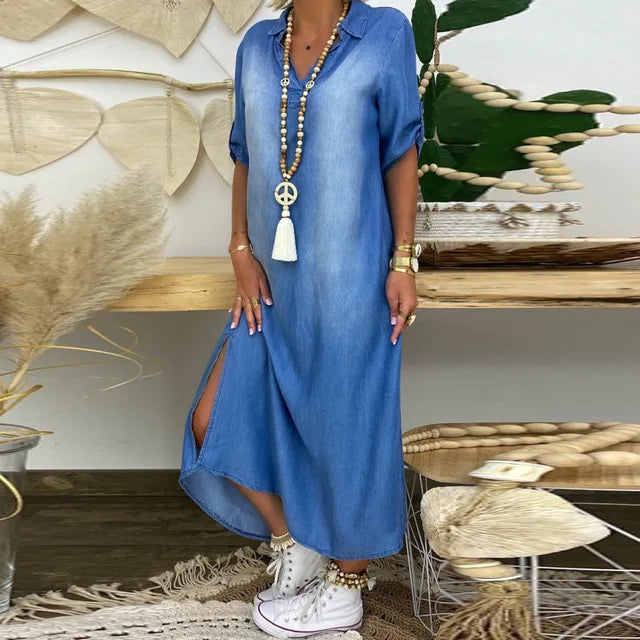 Melvaris™ Maxi Shirt Dress