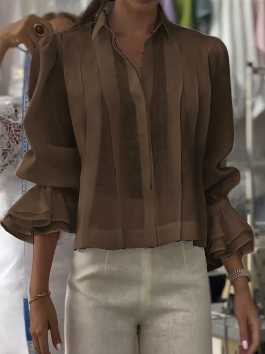 Veyloria™ Pleated Blouse
