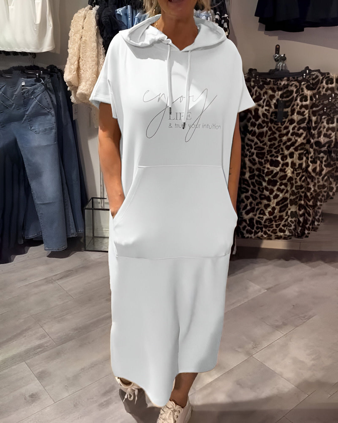 Kayleigh™ Drawstring Hoodie Dress