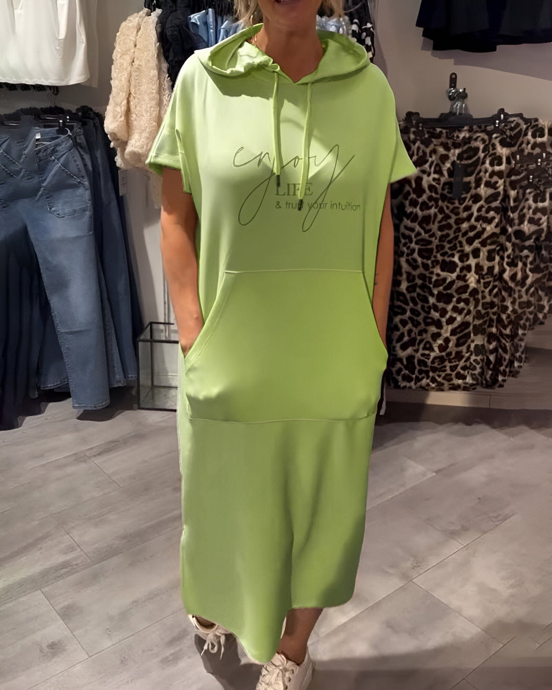 Kayleigh™ Drawstring Hoodie Dress