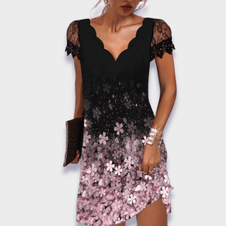 Lunoria™ Lace Accent Mini Dress