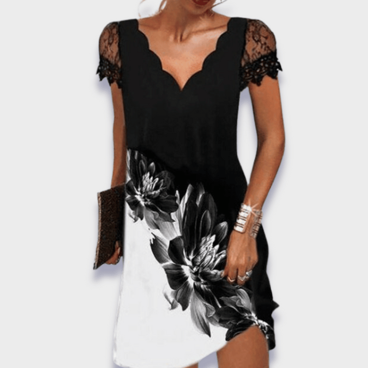 Lunoria™ Lace Accent Mini Dress