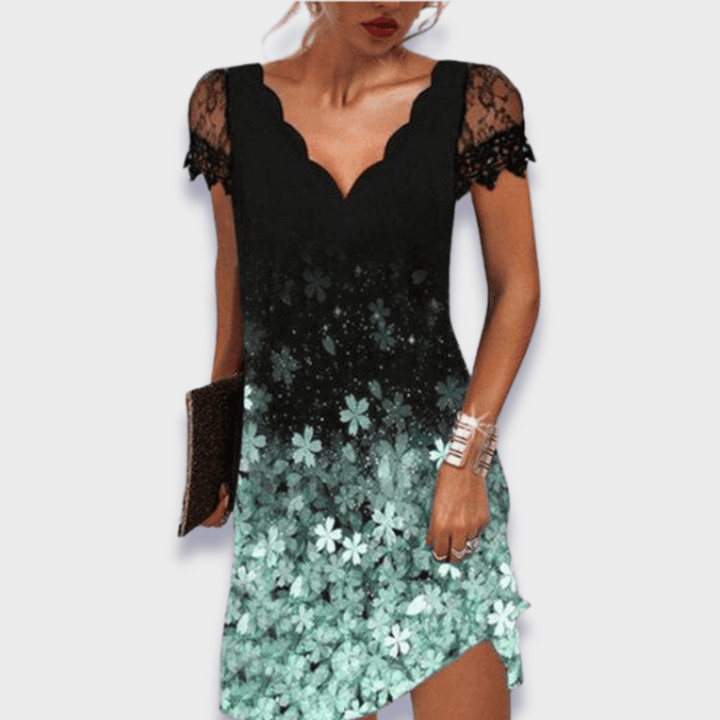 Lunoria™ Lace Accent Mini Dress