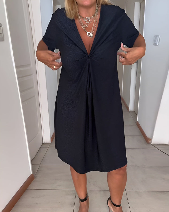 Nerina™ Twist Front V-Neck Dress