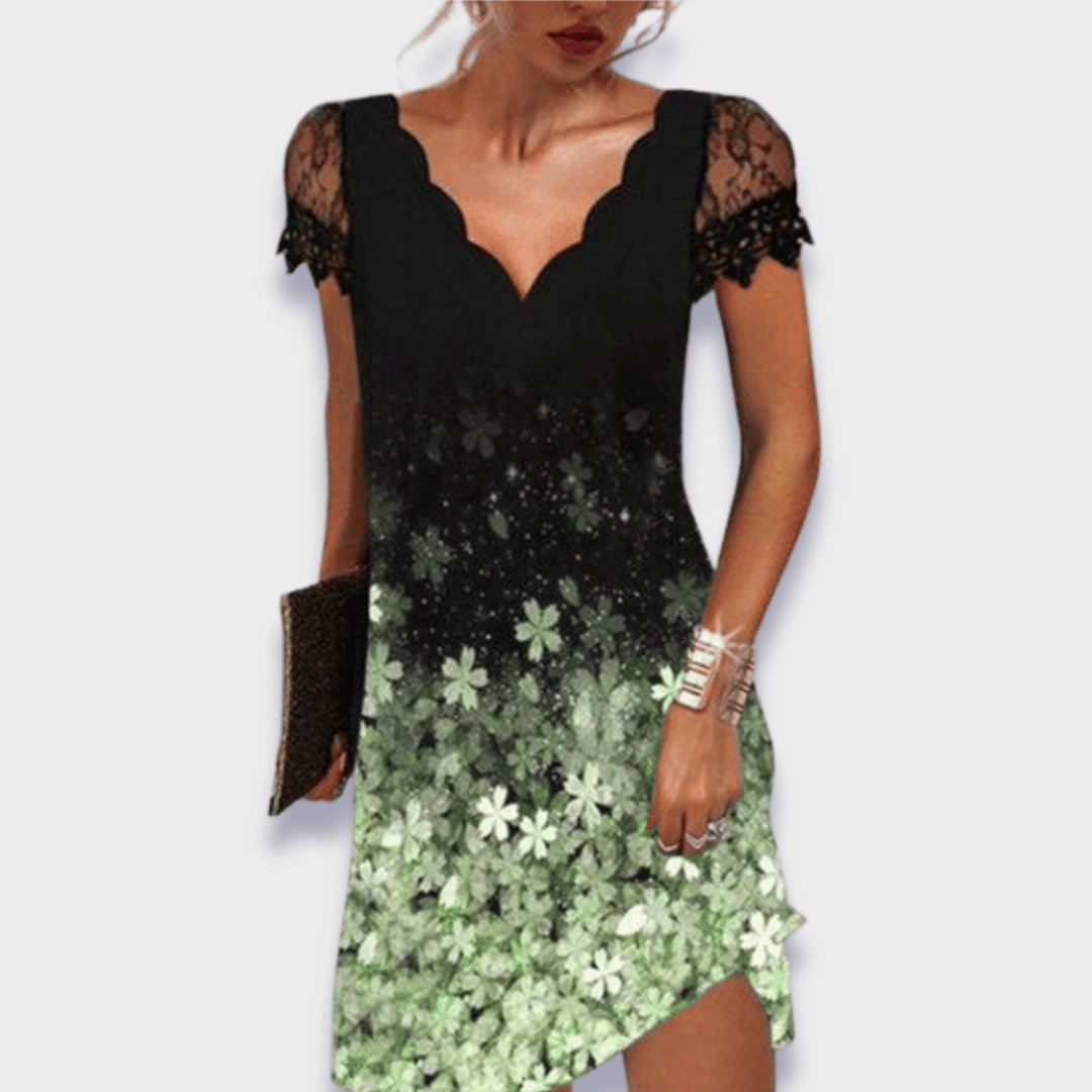 Lunoria™ Lace Accent Mini Dress