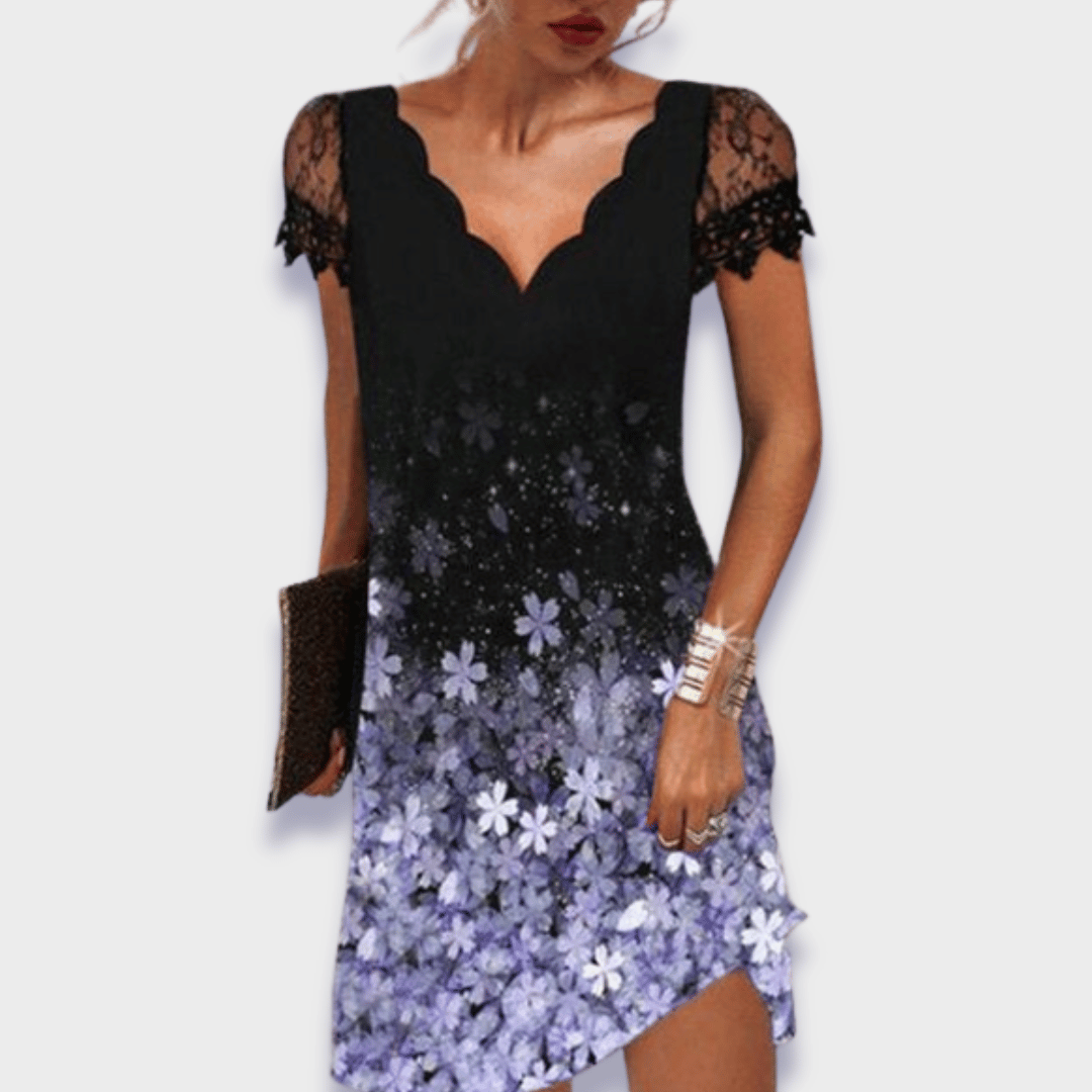 Lunoria™ Lace Accent Mini Dress