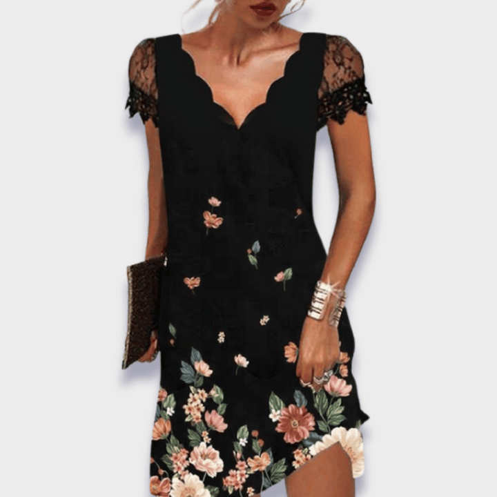 Lunoria™ Lace Accent Mini Dress