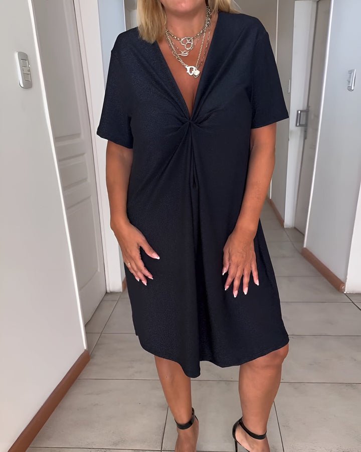 Nerina™ Twist Front V-Neck Dress