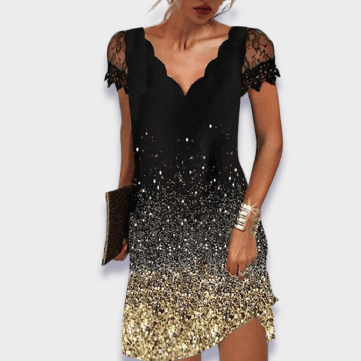 Lunoria™ Lace Accent Mini Dress