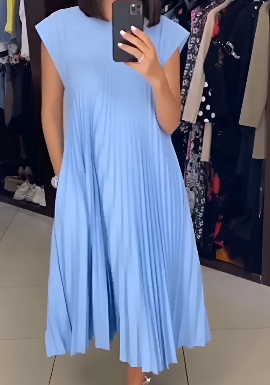 Lunivelle™ Pleated Grace Midi Dress