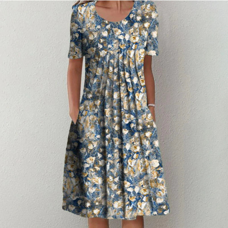 Nancy™ Vintage Floral Midi Dress