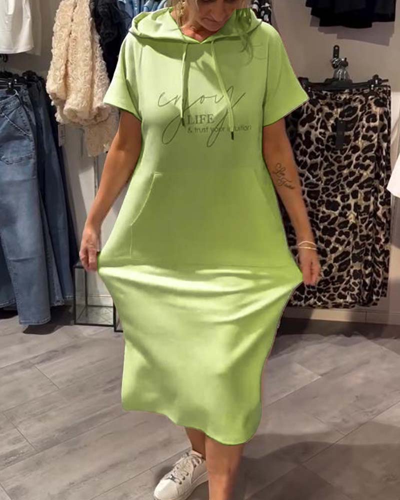 Kayleigh™ Drawstring Hoodie Dress