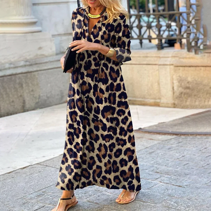 Vespera™ Wild Drape Maxi Dress
