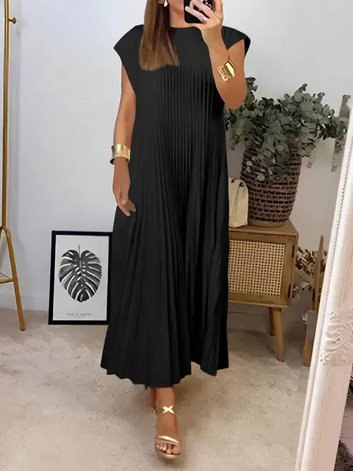 Lunivelle™ Pleated Grace Midi Dress