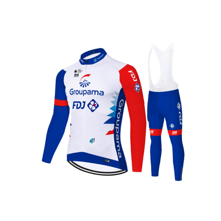 FDJ - Long-sleeved professional cycling set