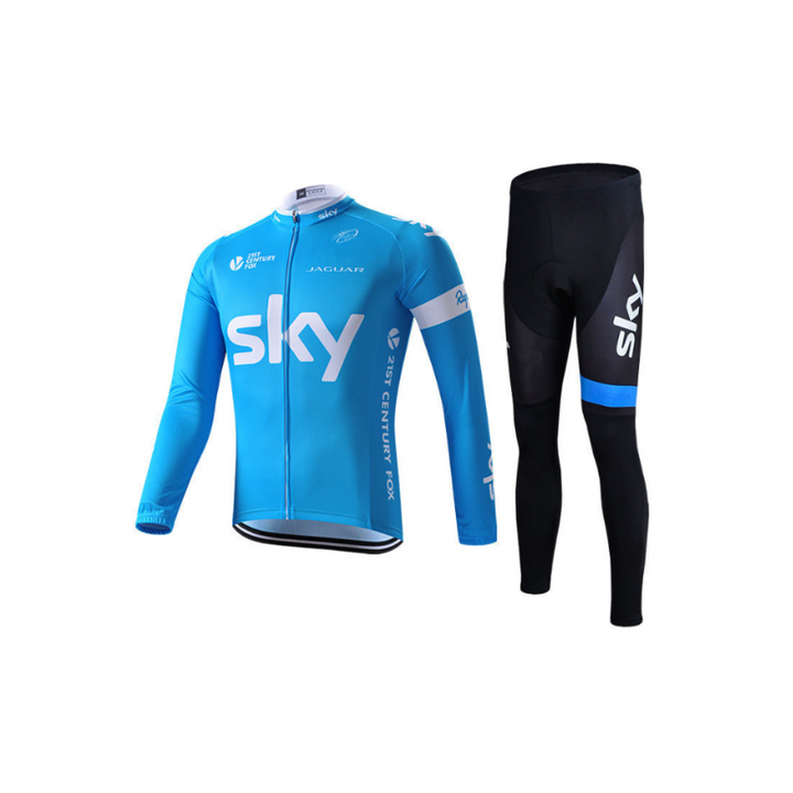 Pro cycling kit with long sleeves