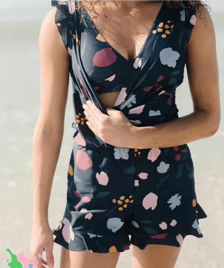 Nalia™ Ruffle Wrap Swimsuit Dress