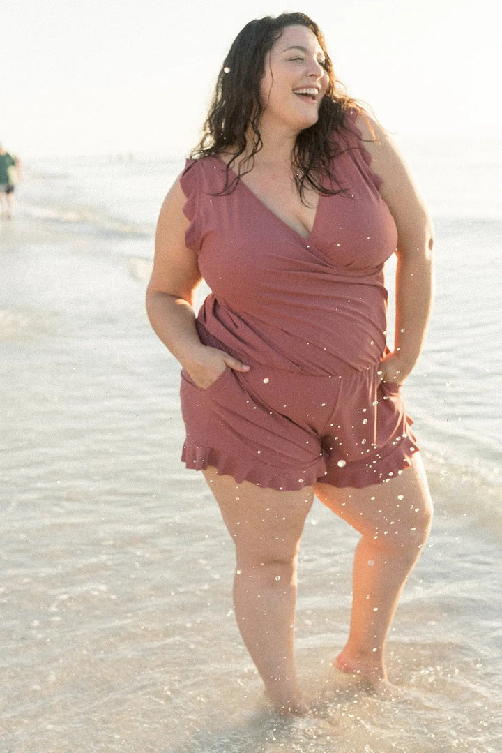 Nalia™ Ruffle Wrap Swimsuit Dress