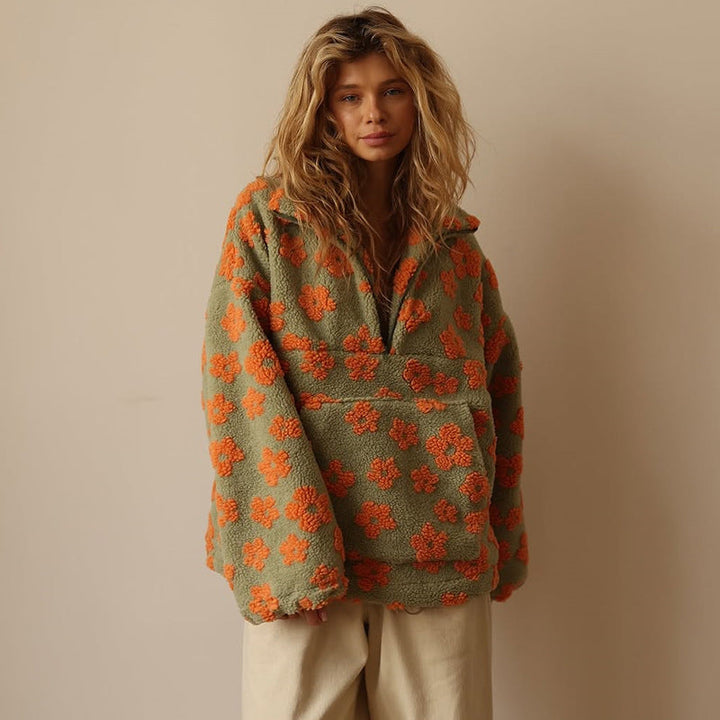 Calynna™ Floral Fleece Pullover