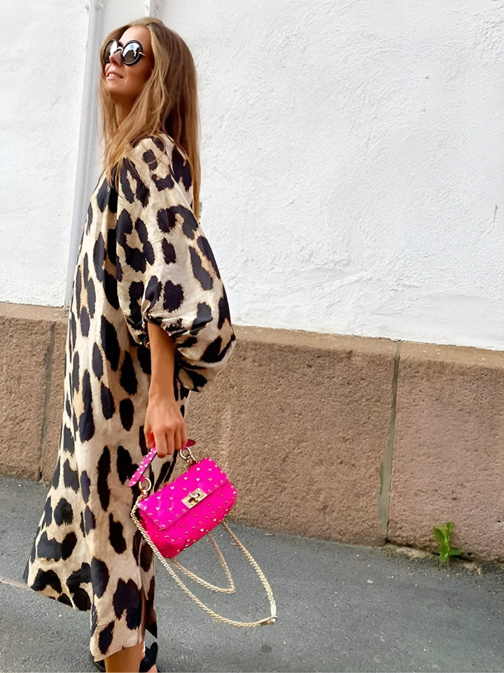 Vespera™ Wild Drape Maxi Dress