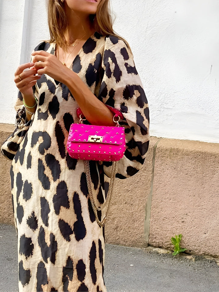 Vespera™ Wild Drape Maxi Dress
