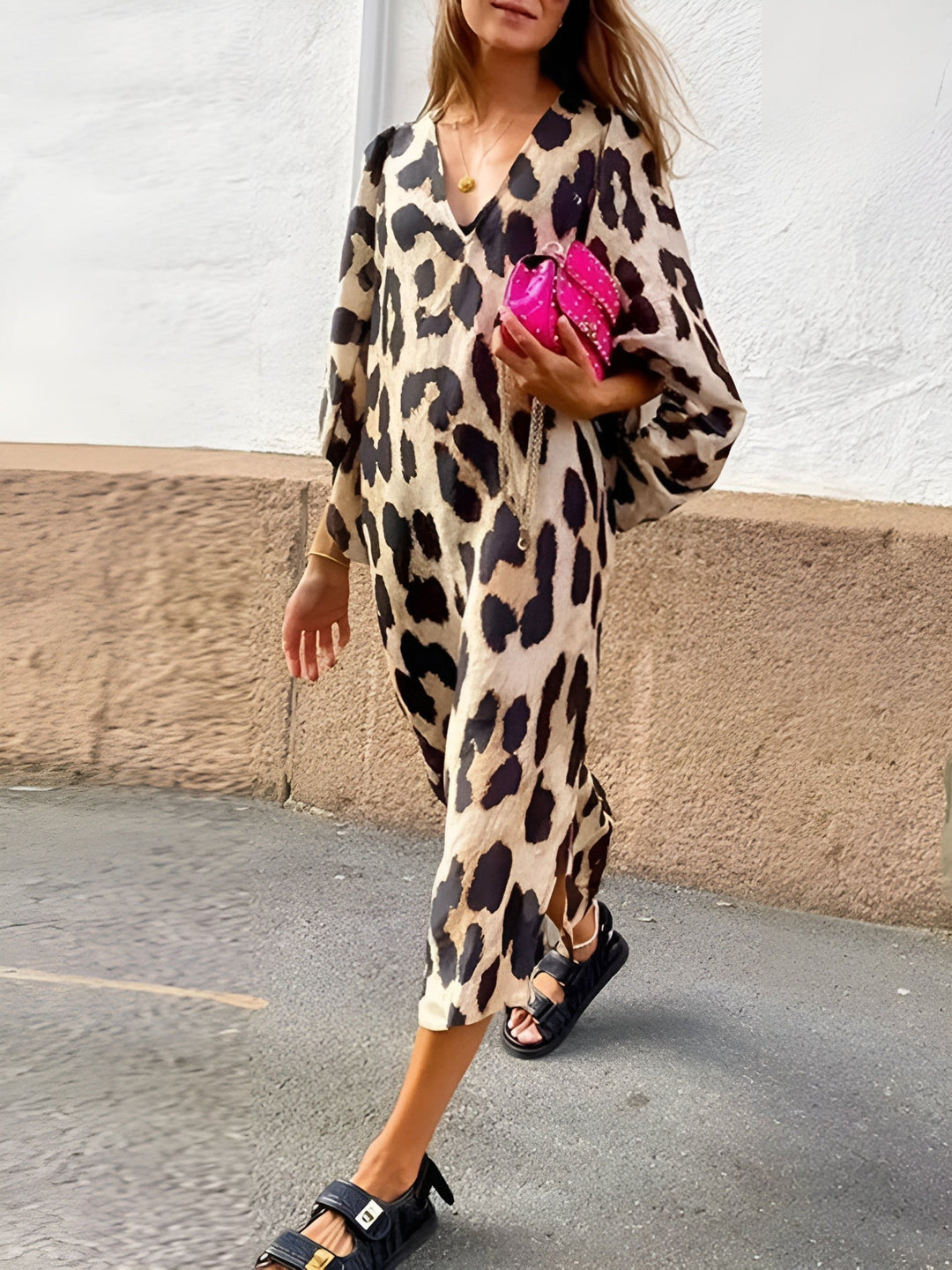 Vespera™ Wild Drape Maxi Dress