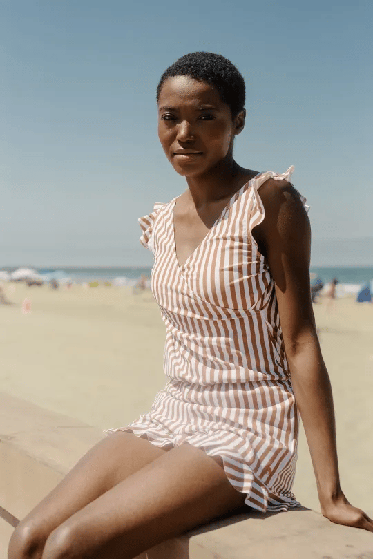 Nalia™ Ruffle Wrap Swimsuit Dress