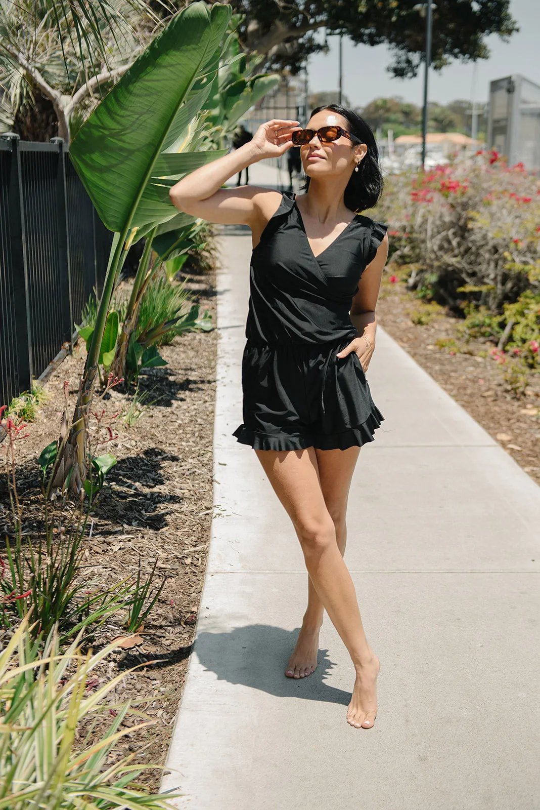 Nalia™ Ruffle Wrap Swimsuit Dress