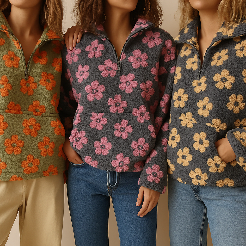 Calynna™ Floral Fleece Pullover