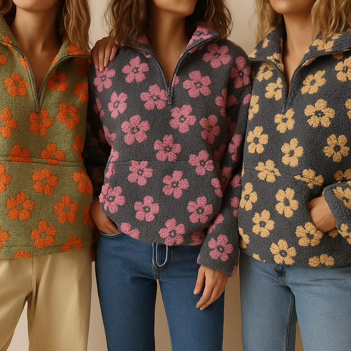 Calynna™ Floral Fleece Pullover