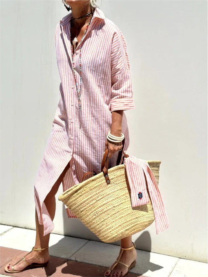 Maristripe™ Coastal Shirt Dress
