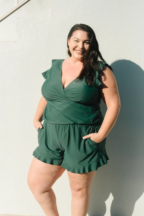 Nalia™ Ruffle Wrap Swimsuit Dress