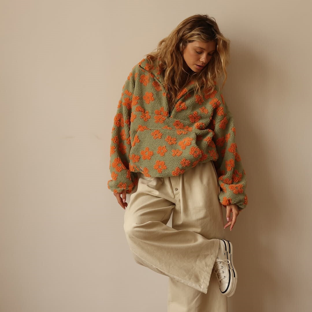 Calynna™ Floral Fleece Pullover