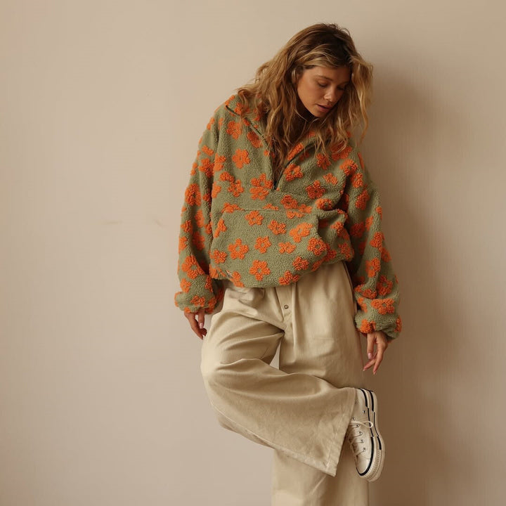 Calynna™ Floral Fleece Pullover