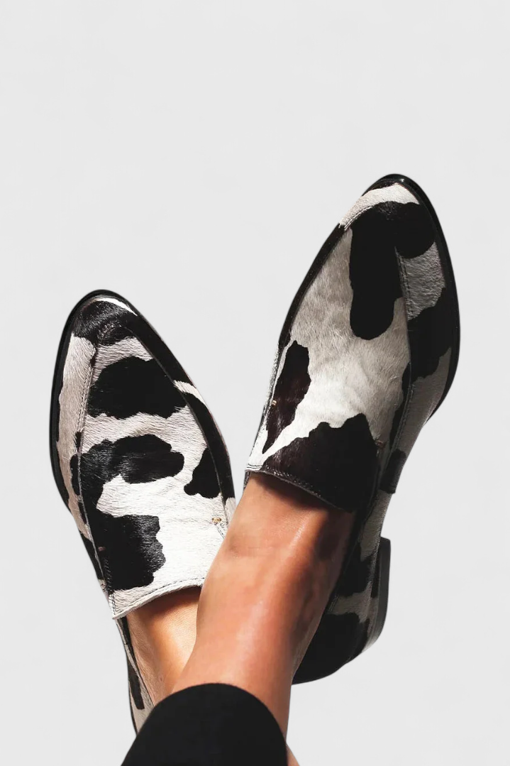 Monterra™ Cow Print Loafers