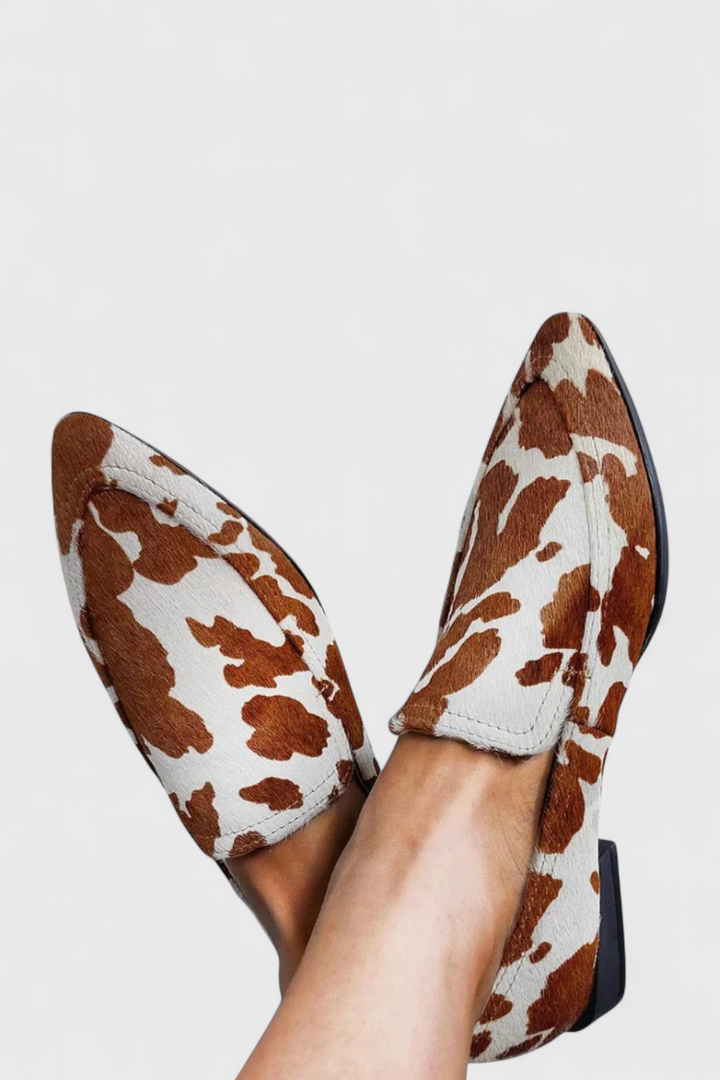 Calviera™ Cow Print Loafers
