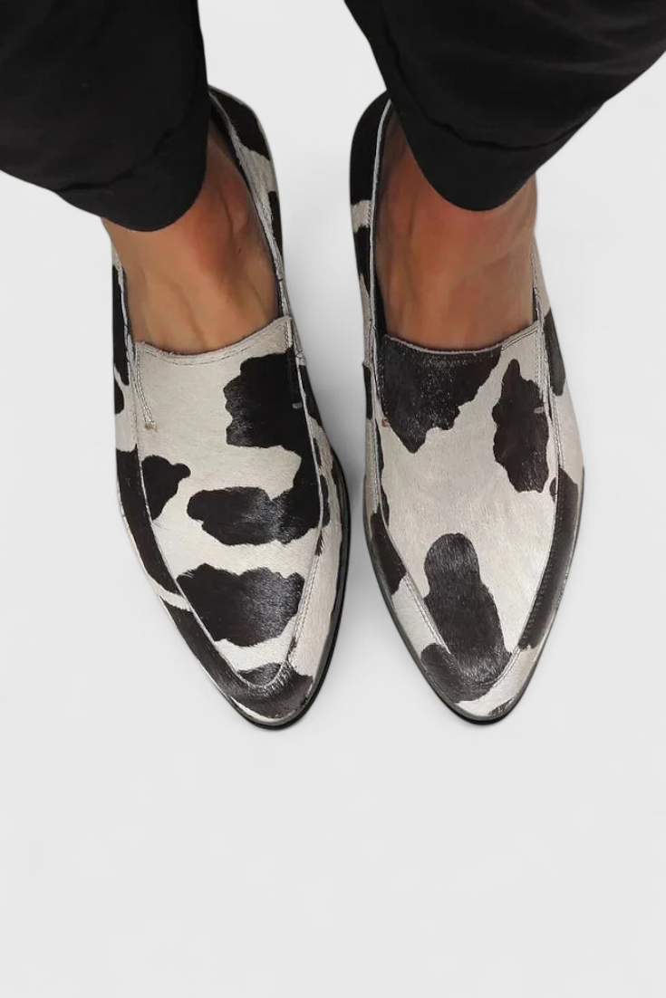 Monterra™ Cow Print Loafers