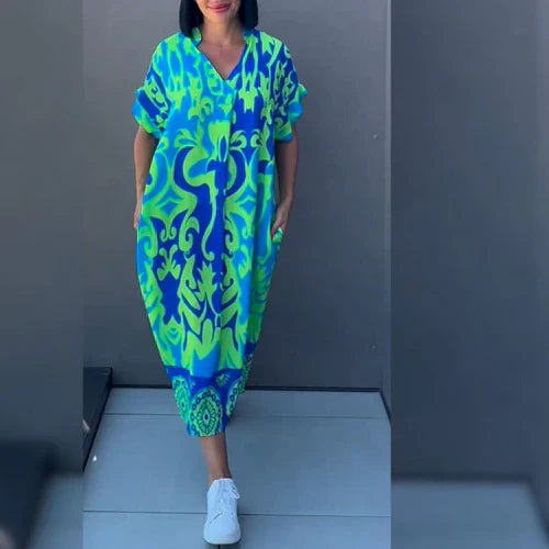 Zeraya™ Tropical Glow Maxi Dress