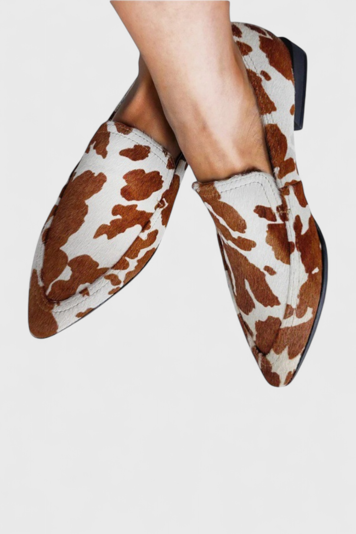 Calviera™ Cow Print Loafers