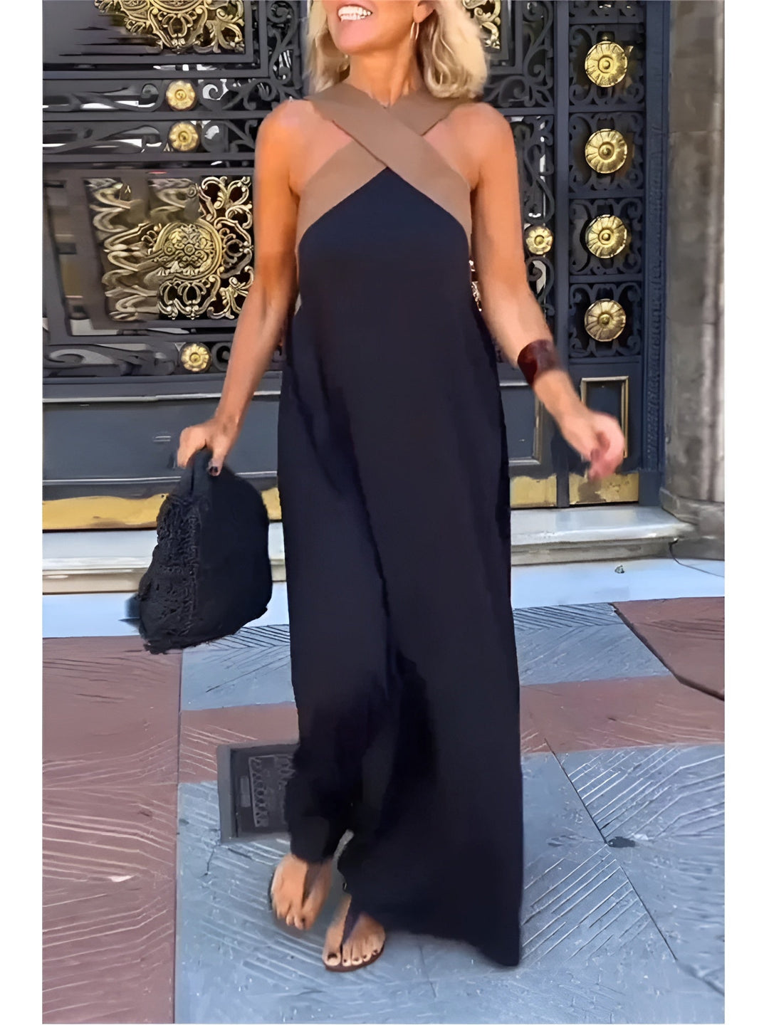 Selina™ Cross-Back Maxi Dress