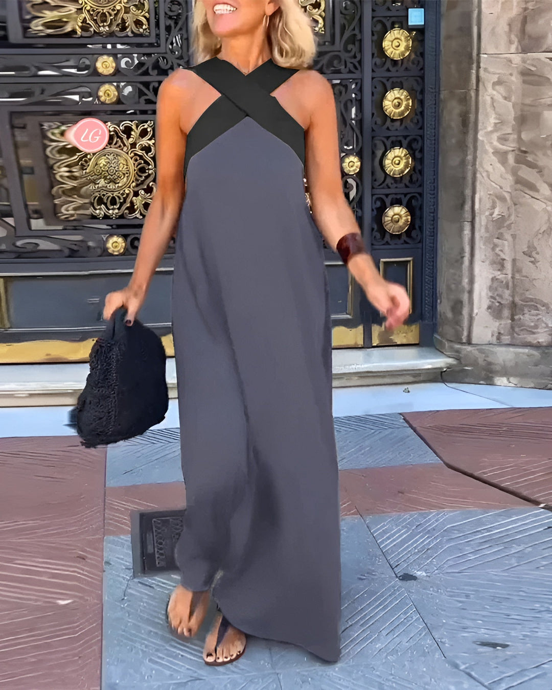 Selina™ Cross-Back Maxi Dress