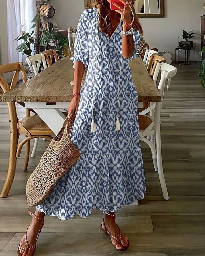Isolene™ Tiered Boho Maxi Dress