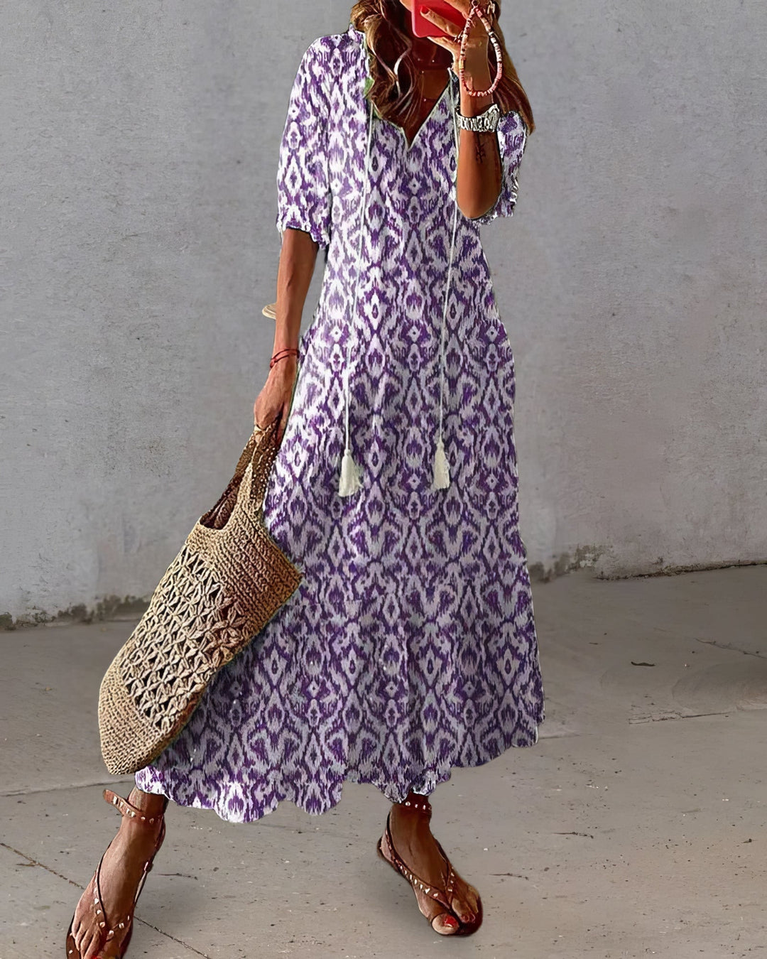 Isolene™ Tiered Boho Maxi Dress