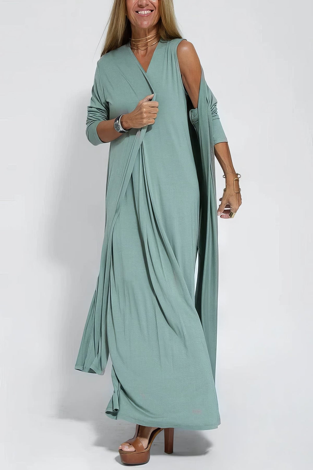 Lunessa™ Sleeveless Drape Dress