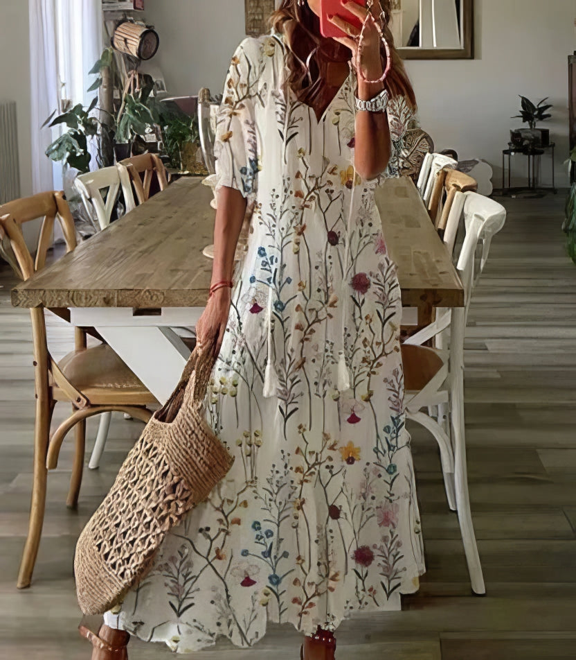 Isolene™ Tiered Boho Maxi Dress